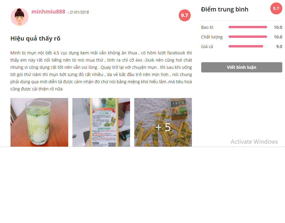 Review Bột lúa non Grass Barley Golden - hangnhatviviannguyen.com